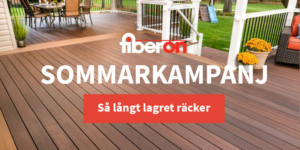 Fiberon sommarkampanj. Så långt lagret räcker