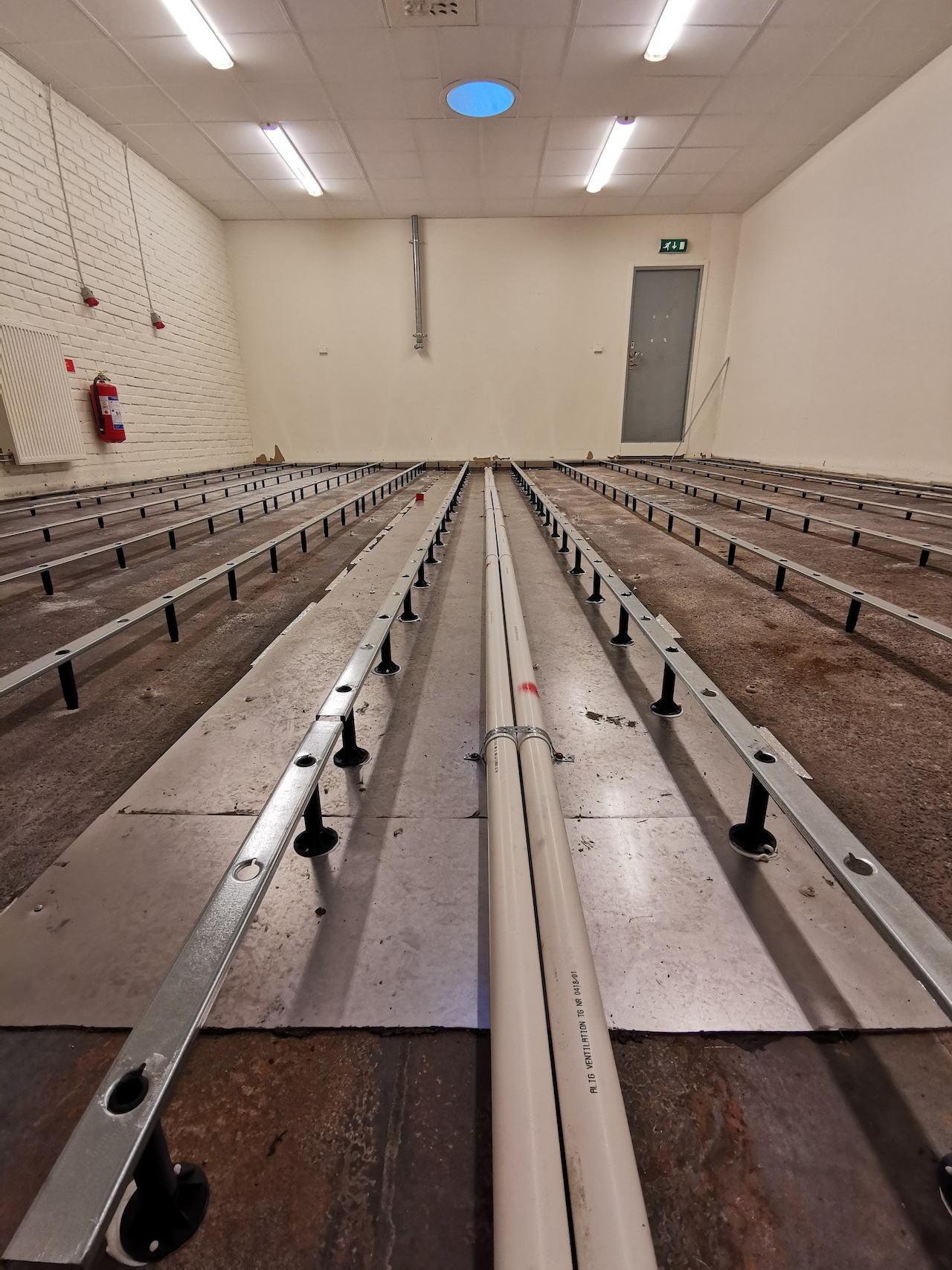 Montering ventilationsgolv